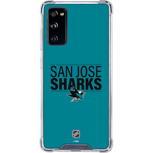 NHL San Jose Sharks Lineup Galaxy S20 FE Clear Case