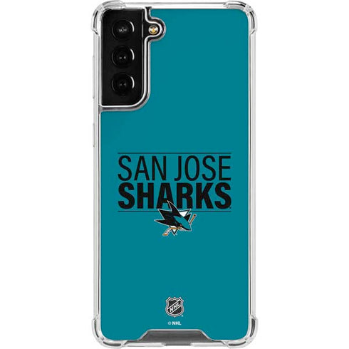 NHL San Jose Sharks Lineup Galaxy S21 FE Clear Case