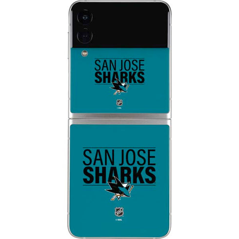 NHL San Jose Sharks Lineup Galaxy Z Flip3 5G Skin