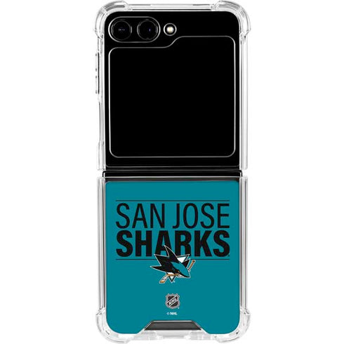 NHL San Jose Sharks Lineup Galaxy Z Flip5 5G Clear Case