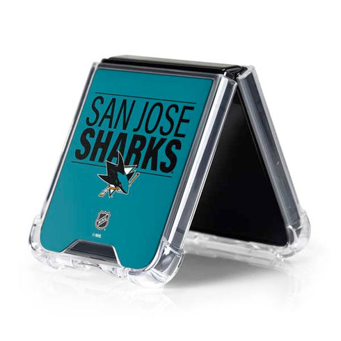 NHL San Jose Sharks Lineup Galaxy Z Flip5 5G Clear Case