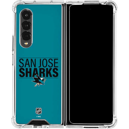 NHL San Jose Sharks Lineup Galaxy Z Fold4 5G Clear Case