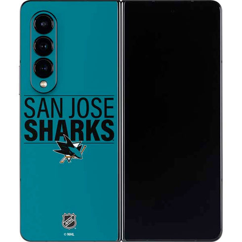 NHL San Jose Sharks Lineup Galaxy Z Fold4 5G Skin