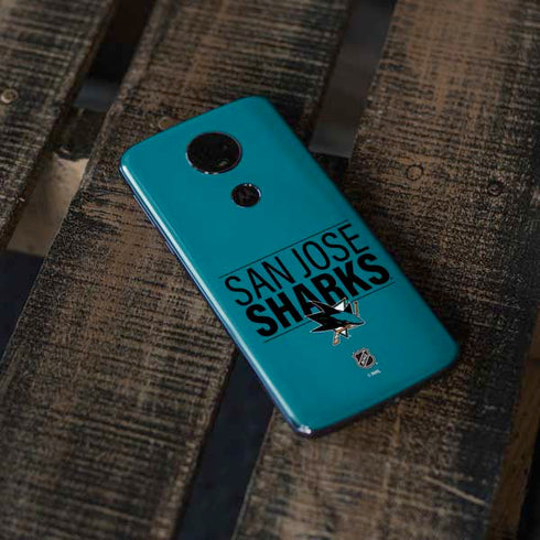 NHL San Jose Sharks Lineup Moto E5 Plus Skin