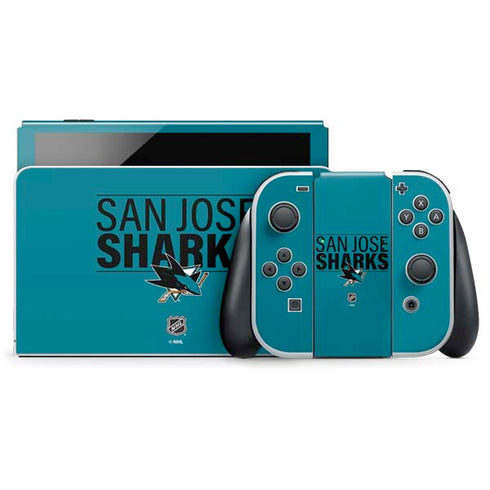 NHL San Jose Sharks Lineup Nintendo Switch OLED (2021) Skin