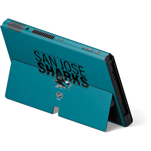 NHL San Jose Sharks Lineup Nintendo Switch OLED (2021) Skin