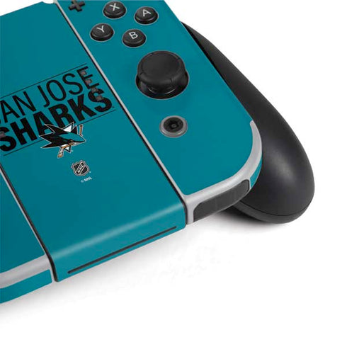 NHL San Jose Sharks Lineup Nintendo Switch OLED (2021) Skin