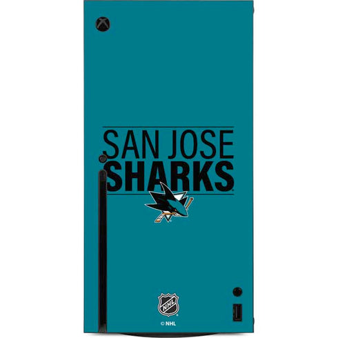 NHL San Jose Sharks Lineup Xbox Series X Console Skin