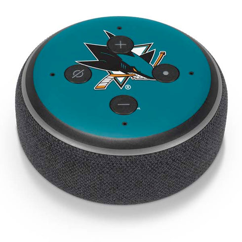 NHL San Jose Sharks Solid Background Amazon Echo Dot Skin