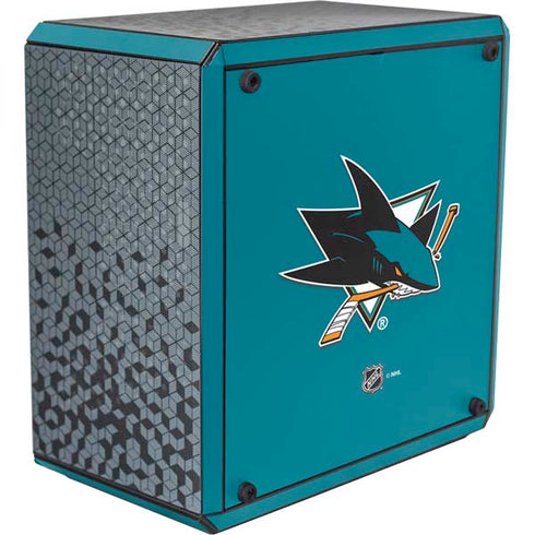 NHL San Jose Sharks Solid Background Cooler Master MasterBox Q300L Mini Tower Skin