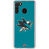 NHL San Jose Sharks Solid Background Galaxy A21 Clear Case