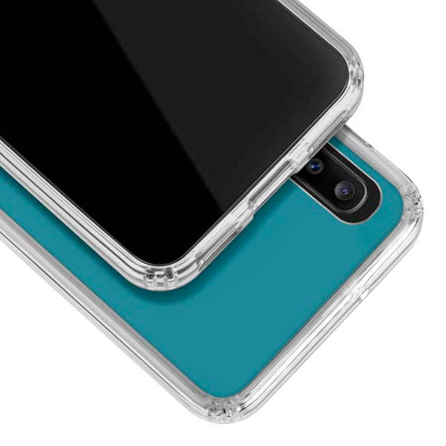 NHL San Jose Sharks Solid Background Galaxy A30 Clear Case