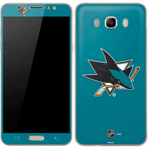 NHL San Jose Sharks Solid Background Galaxy J7 Skin