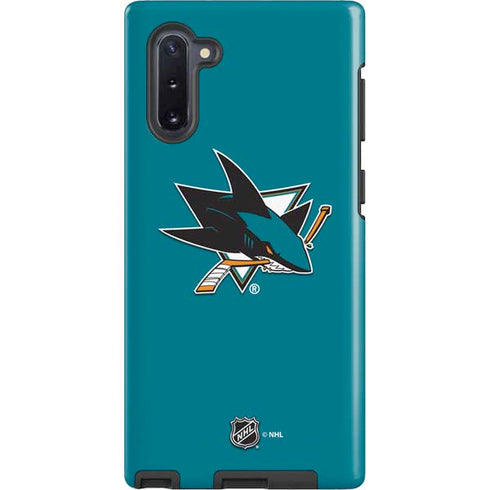 NHL San Jose Sharks Solid Background Galaxy Note 10 Pro Case