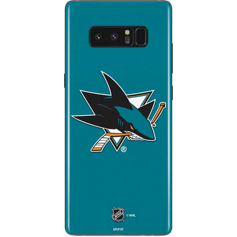 NHL San Jose Sharks Solid Background Galaxy Note 8 Skin