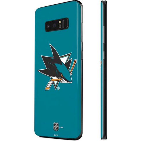 NHL San Jose Sharks Solid Background Galaxy Note 8 Skin