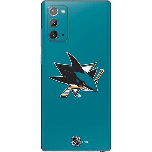 NHL San Jose Sharks Solid Background Galaxy Note20 5G Skin