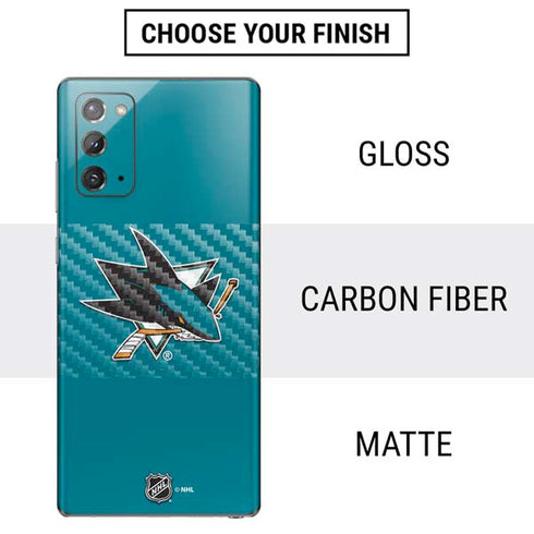 NHL San Jose Sharks Solid Background Galaxy Note20 5G Skin