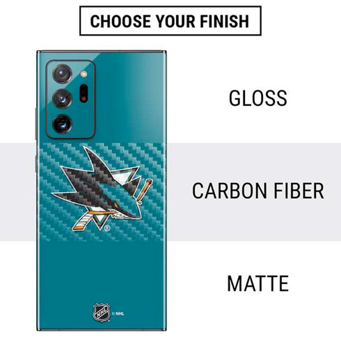 NHL San Jose Sharks Solid Background Galaxy Note20 Ultra 5G Skin