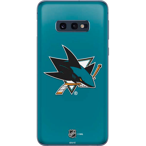 NHL San Jose Sharks Solid Background Galaxy S10e Skin