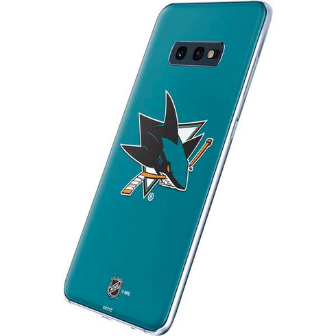 NHL San Jose Sharks Solid Background Galaxy S10e Skin
