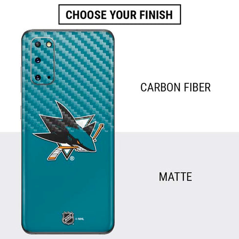 NHL San Jose Sharks Solid Background Galaxy S20 Skin