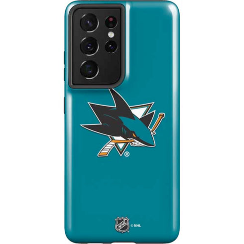 NHL San Jose Sharks Solid Background Galaxy S21 Ultra 5G Pro Case