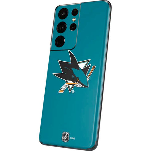 NHL San Jose Sharks Solid Background Galaxy S21 Ultra 5G Skin
