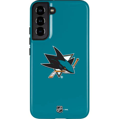 NHL San Jose Sharks Solid Background Galaxy S22 Plus Pro Case