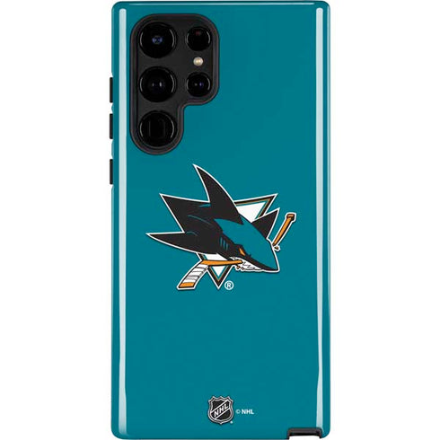 NHL San Jose Sharks Solid Background Galaxy S22 Ultra Pro Case