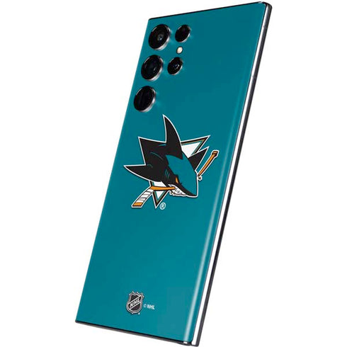 NHL San Jose Sharks Solid Background Galaxy S22 Ultra Skin