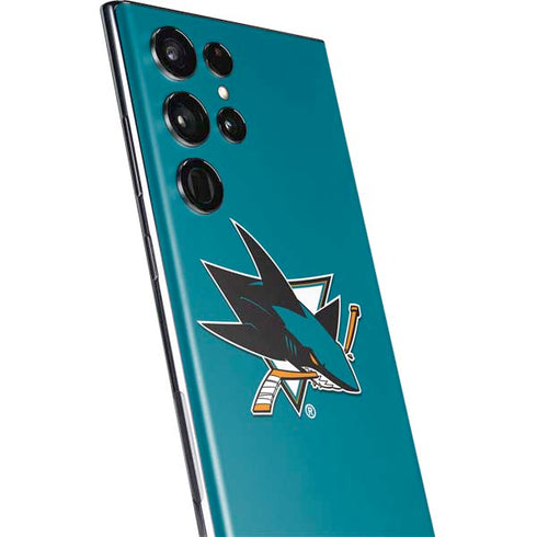 NHL San Jose Sharks Solid Background Galaxy S22 Ultra Skin