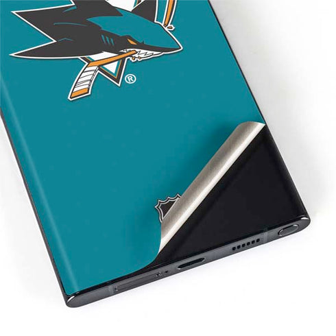 NHL San Jose Sharks Solid Background Galaxy S22 Ultra Skin