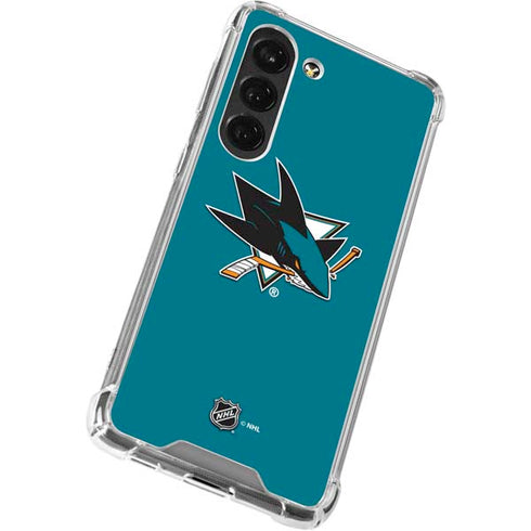 NHL San Jose Sharks Solid Background Galaxy S23 Clear Case