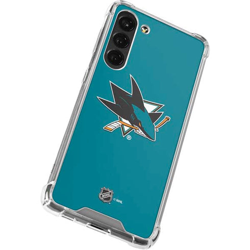 NHL San Jose Sharks Solid Background Galaxy S23 Plus Clear Case