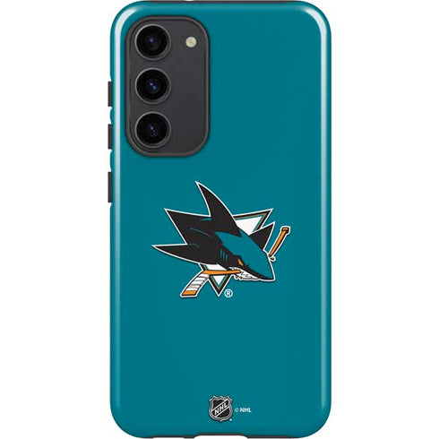 NHL San Jose Sharks Solid Background Galaxy S23 Plus Pro Case