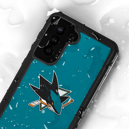 NHL San Jose Sharks Solid Background Galaxy S23 Waterproof Case