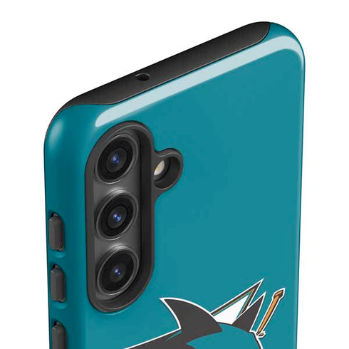NHL San Jose Sharks Solid Background Galaxy S24 Impact Case