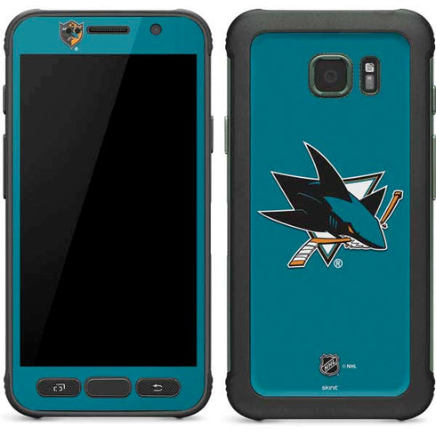 NHL San Jose Sharks Solid Background Galaxy S7 Active Skin