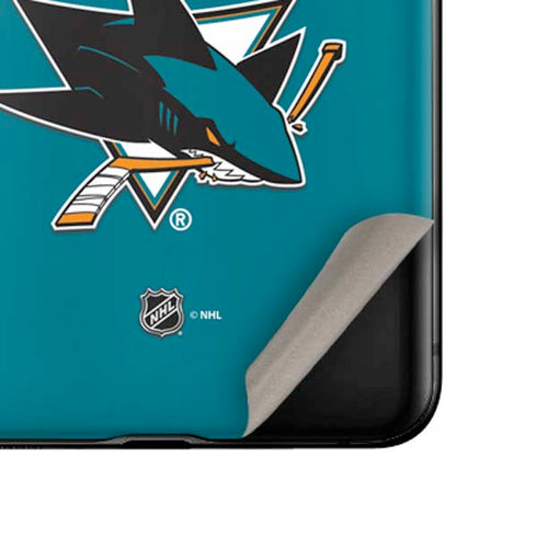 NHL San Jose Sharks Solid Background Galaxy Z Flip Skin