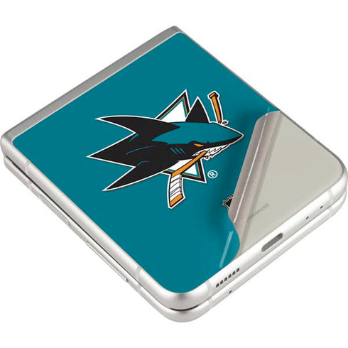 NHL San Jose Sharks Solid Background Galaxy Z Flip3 5G Skin