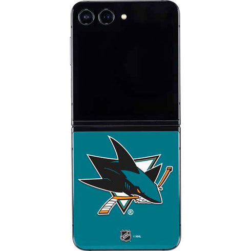 NHL San Jose Sharks Solid Background Galaxy Z Flip5 5G Skin