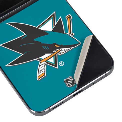 NHL San Jose Sharks Solid Background Galaxy Z Flip5 5G Skin