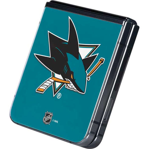 NHL San Jose Sharks Solid Background Galaxy Z Flip5 5G Skin