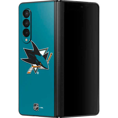 NHL San Jose Sharks Solid Background Galaxy Z Fold3 5G Skin