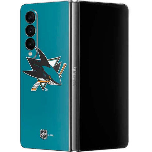NHL San Jose Sharks Solid Background Galaxy Z Fold4 5G Skin