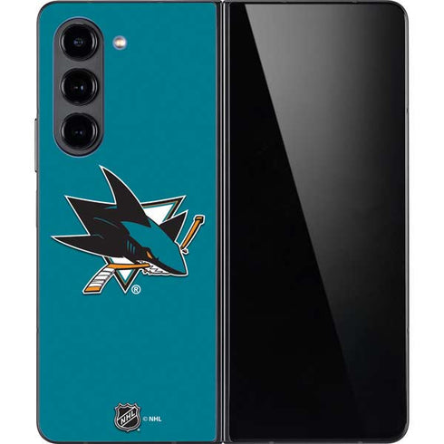 NHL San Jose Sharks Solid Background Galaxy Z Fold5 5G Skin