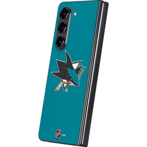 NHL San Jose Sharks Solid Background Galaxy Z Fold5 5G Skin