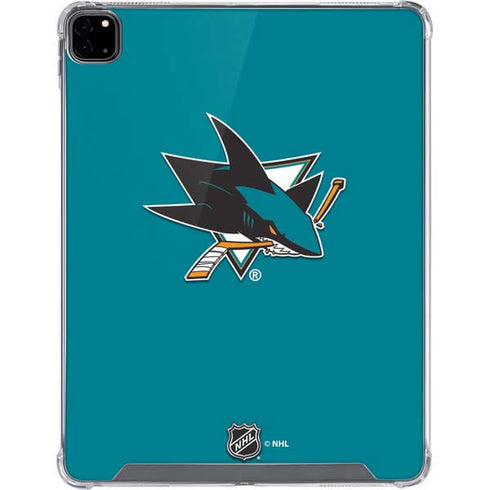 NHL San Jose Sharks Solid Background iPad Pro 12.9in (2020) Clear Case