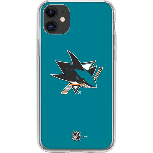 NHL San Jose Sharks Solid Background iPhone 11 Clear Case